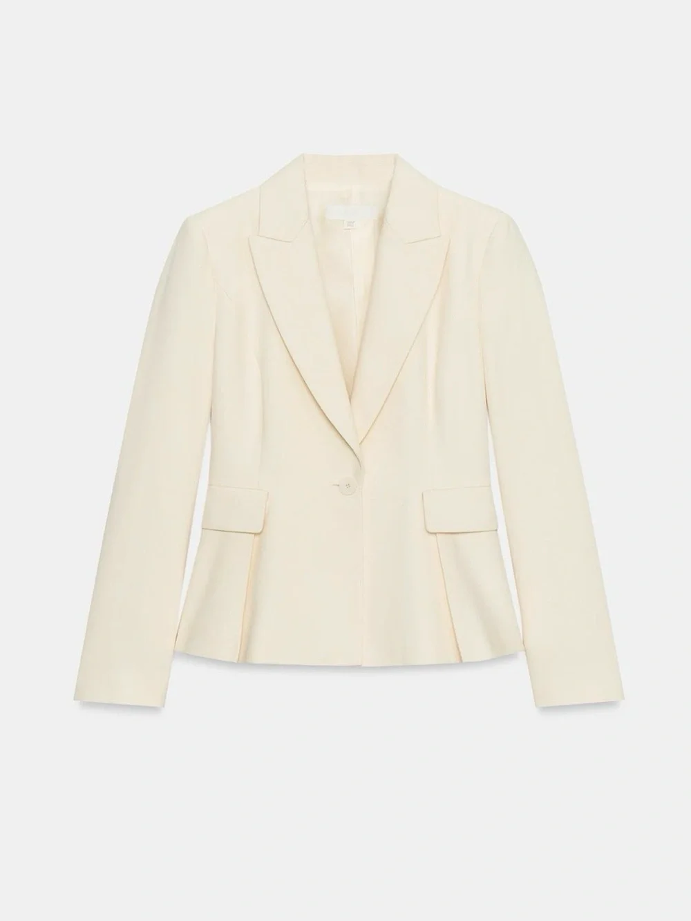 Zara Women's Ivory Tailored Single-Button Blazer